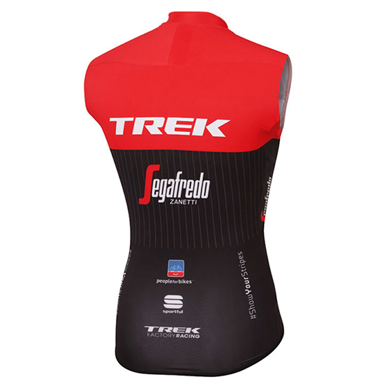 Gilet antivento Trek Segafredo 2017 rosso e nero